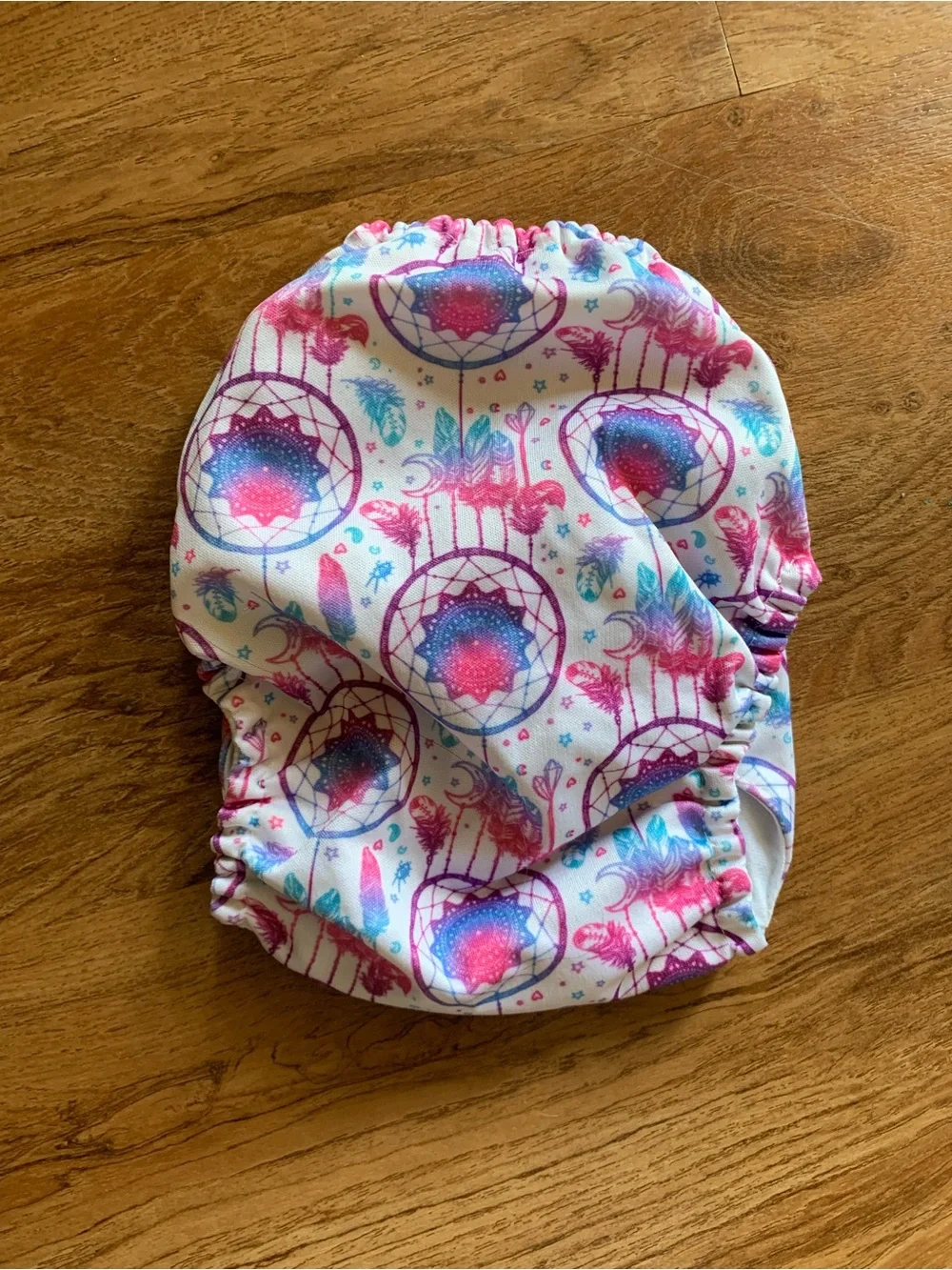 Mama koala Dreamcatcher Print Reusable pocket Cloth Diaper - Pink & White